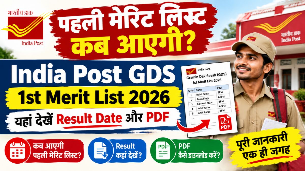 India Post GDS 1st Merit List 2026